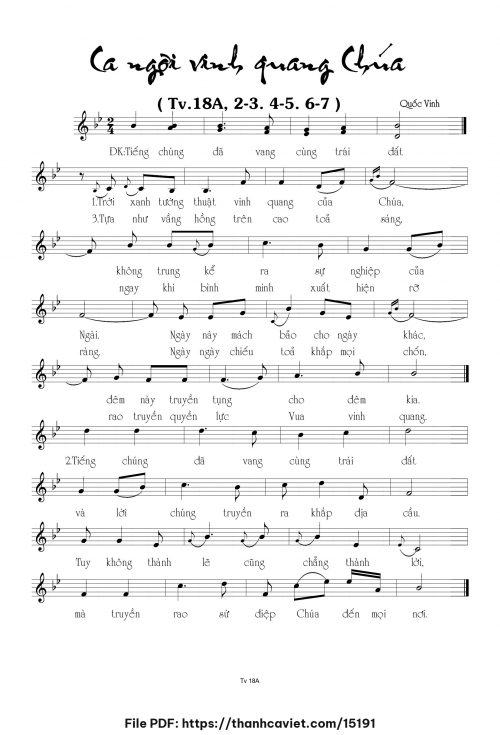 Ca ngợi vinh quang Chúa - Quốc Vinh - trang 1