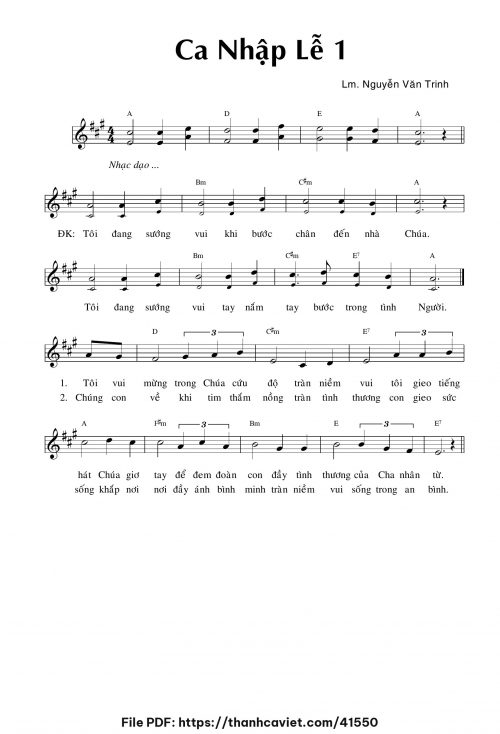 Ca nhập lễ 1 - Lm. Nguyễn Văn Trinh - trang 1