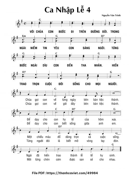 Ca nhập lễ 4 - Lm. Nguyễn Văn Trinh - trang 1