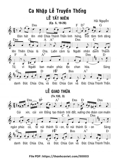Ca Nhập Lễ Tất niên – Giao thừa - Hải Nguyễn - trang 1