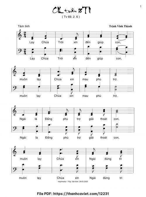 Ca nhập lễ Tuần 18 Thường Niên - Trịnh Vĩnh Thành - trang 1
