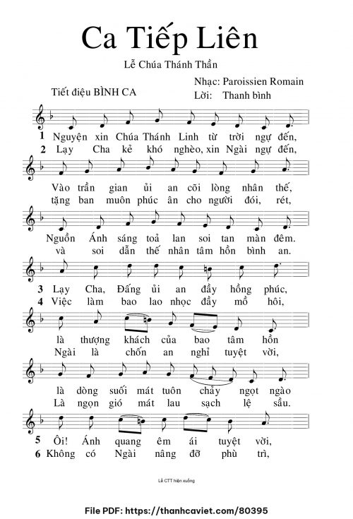 Ca tiếp liên - Lm. Thanh Bình - trang 1