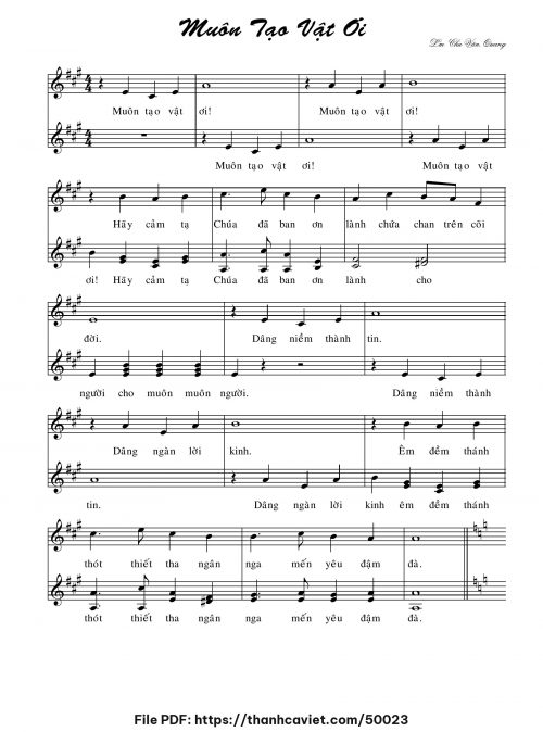 Ca tụng Chúa - Lm. Chu Văn Quang - trang 1