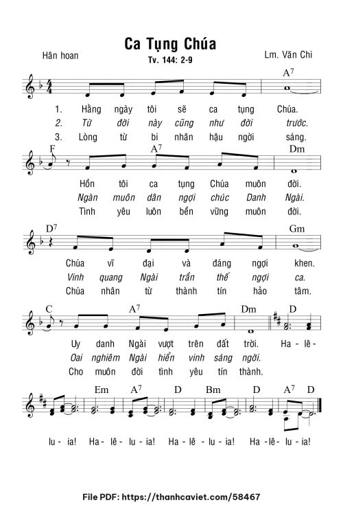 Ca tụng Chúa - Lm. Văn Chi - trang 1