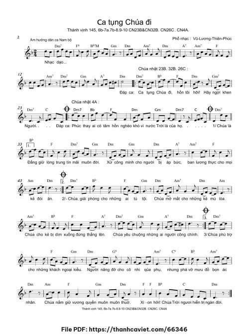 Ca tụng Chúa đi - Vũ Lương Thiên Phúc - trang 1