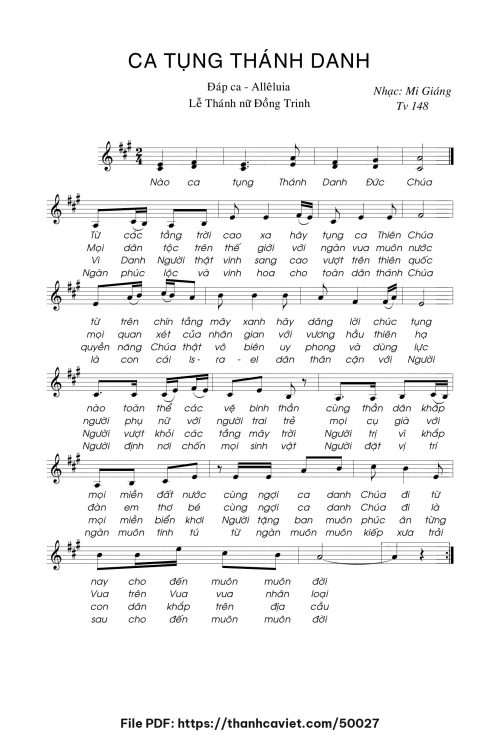 Ca tụng thánh danh - Mi Giáng - trang 1