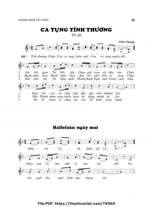 Ca tụng tình thương - Viết Chung - trang 1