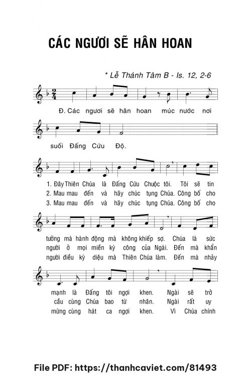 Các ngươi sẽ hân hoan - Lm. La Thập Tự - trang 1