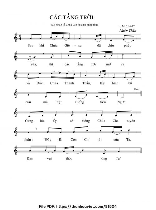 Các Tầng Trời - Lm. Xuân Thảo - trang 1