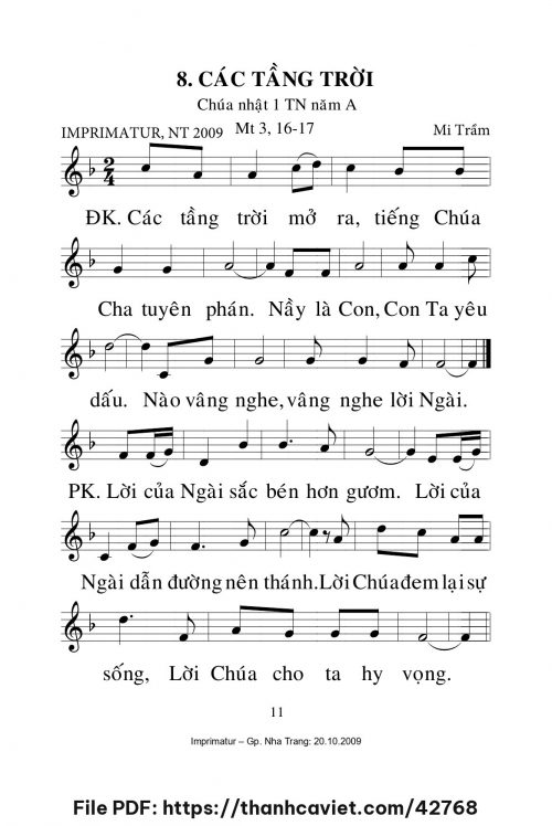 Các tầng trời [CN1 TNA] – - Lm. Mi Trầm - trang 1