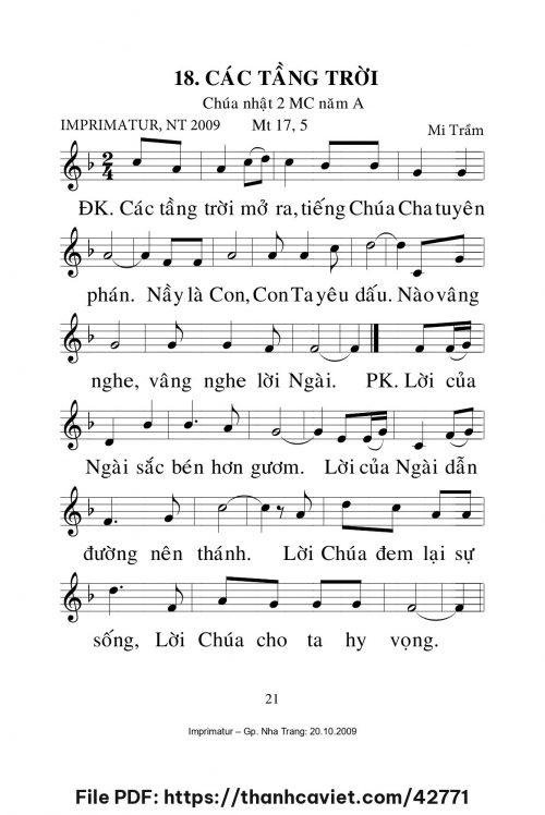 Các tầng trời [CN2 MCA] – - Lm. Mi Trầm - trang 1