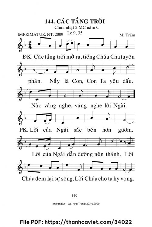 Các tầng trời [CN2 MCC] – - Lm. Mi Trầm - trang 1