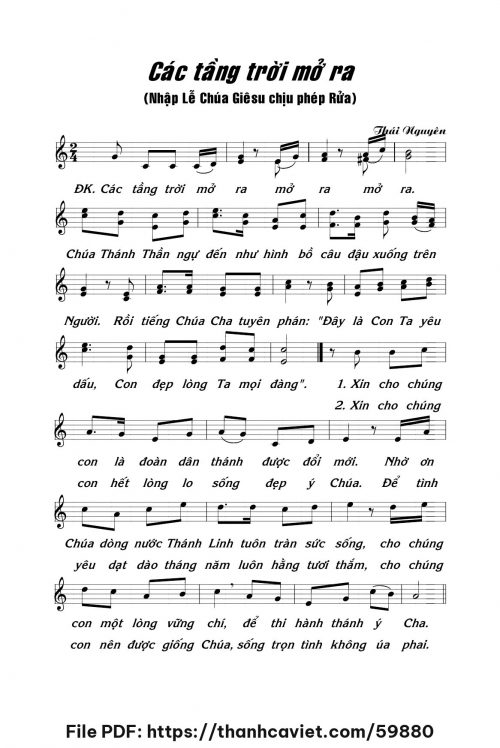 Các tầng trời mở ra - Lm. Thái Nguyên - trang 1