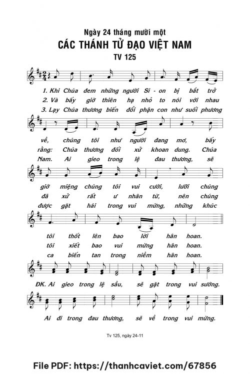 Các Thánh Tử Đạo Việt Nam - Lm. Thái Nguyên - trang 1