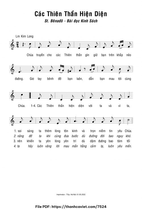 Các Thiên Thần hiện diện - Lm. Kim Long - trang 1