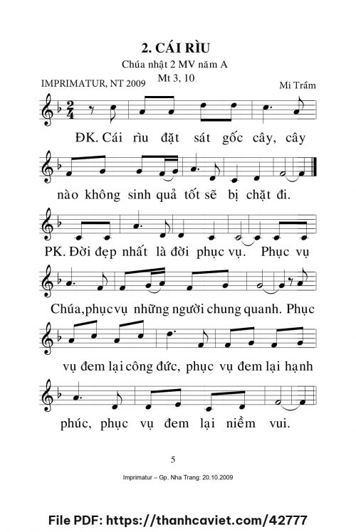Cái rìu [CN2 MVA] – - Lm. Mi Trầm - trang 1