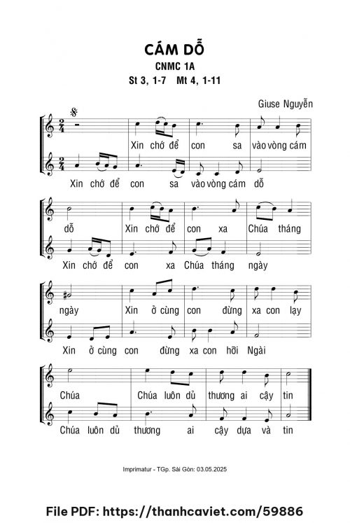 Cám dỗ - Giuse Nguyễn - trang 1