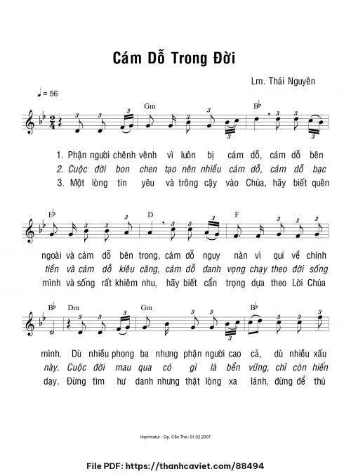Cám dỗ trong đời - Lm. Thái Nguyên - trang 1