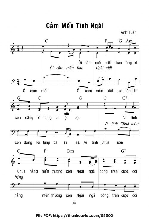 Cảm mến tình Ngài - Anh Tuấn - trang 1