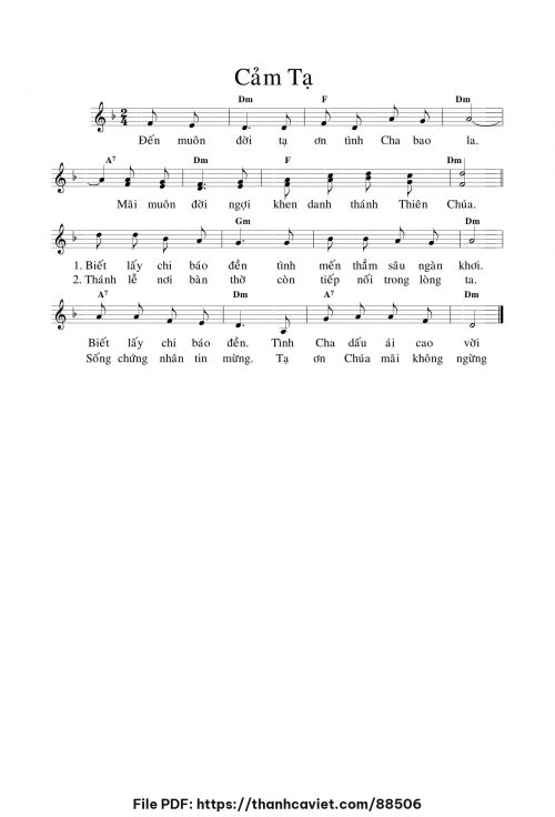 Cảm tạ - Chưa biết - trang 1