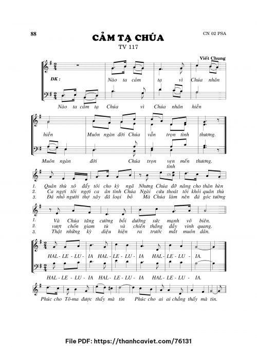 Cảm tạ Chúa - Viết Chung - trang 1