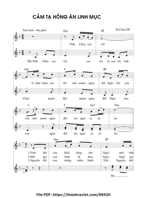 Cảm tạ hồng ân Linh mục - Sr. Chu Linh, OP - trang 1