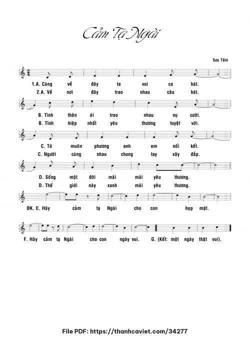 Cảm tạ Ngài - Chưa biết - trang 1