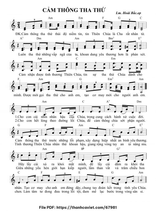 Cảm thông tha thứ - Lm. Hoài Bắc, OP - trang 1