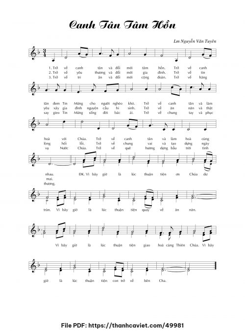 Canh tân tâm hồn - Lm. Nguyễn Văn Tuyên - trang 1
