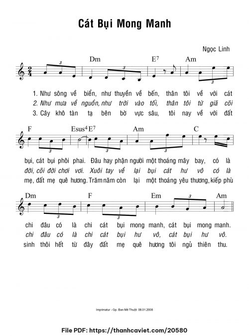 Cát bụi mong manh - Ngọc Linh - trang 1