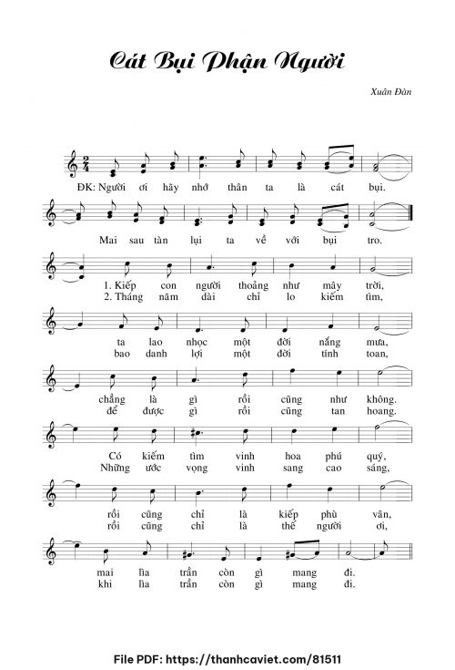 Cát bụi phận người - Xuân Đàn - trang 1