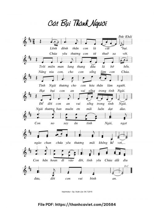 Cát bụi thành người - Đức Khải - trang 1
