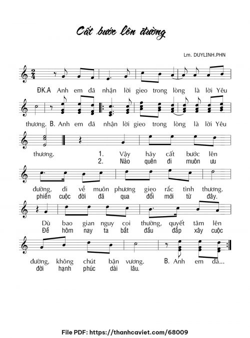 Cất bước lên đường - Lm. DUYLINH.PHN - trang 1