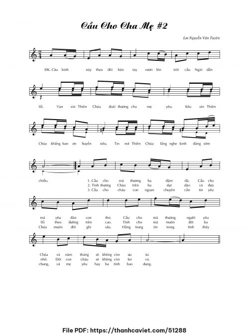 Cầu cho cha mẹ 2 - Lm. Nguyễn Văn Tuyên - trang 1