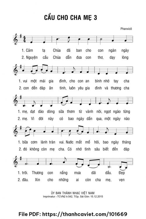 Cầu cho cha mẹ 3 - Phanxicô - trang 1