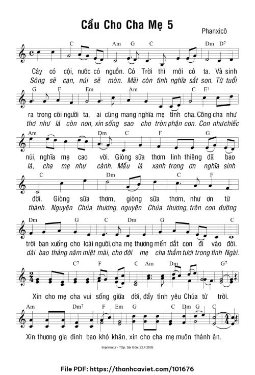 Cầu cho cha mẹ 5 - Phanxicô - trang 1