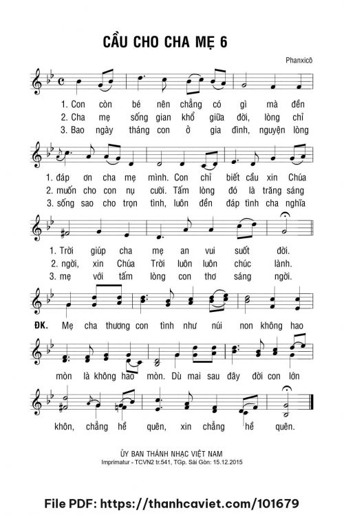 Cầu cho cha mẹ 6 - Phanxicô - trang 1