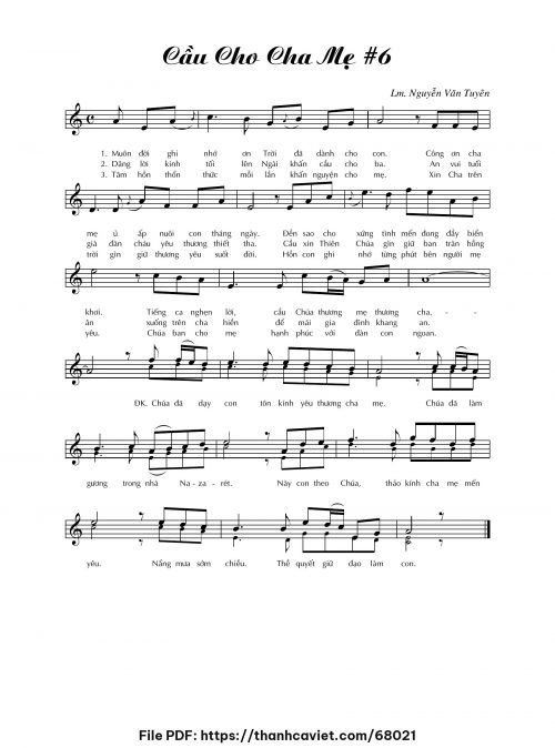 Cầu cho cha mẹ 6 - Lm. Nguyễn Văn Tuyên - trang 1
