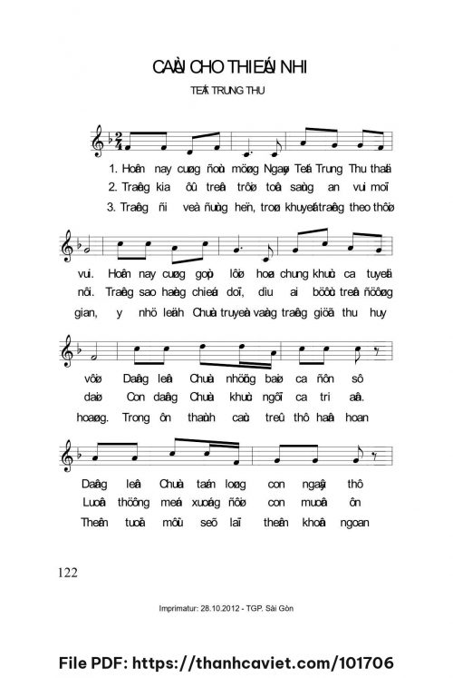 Cầu cho Thiếu Nhi - Lm. Nguyễn Duy - trang 1