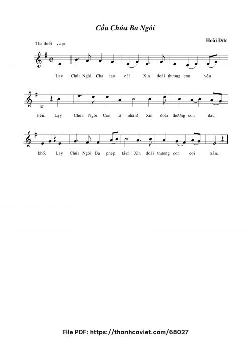 Cầu Chúa Ba Ngôi - Lm. Hoài Đức - trang 1
