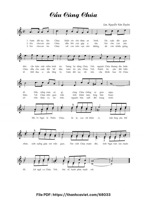Cầu cùng Chúa - Lm. Nguyễn Văn Tuyên - trang 1