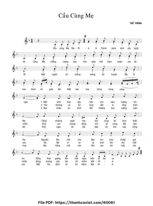 Cầu cùng Mẹ - Thế Thông - trang 1