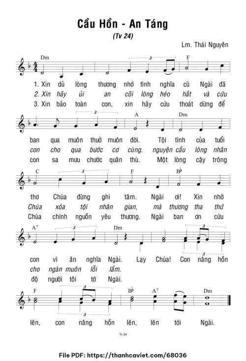 Cầu hồn – An táng - Lm. Thái Nguyên - trang 1