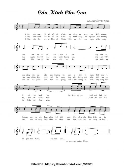Cầu kinh cho con - Lm. Nguyễn Văn Tuyên - trang 1