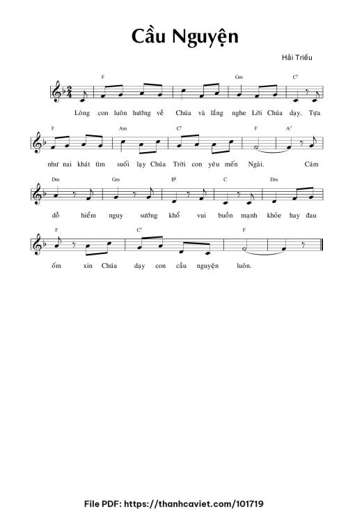 Cầu nguyện - Hải Triều - trang 1