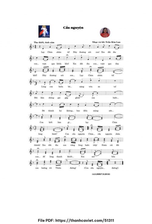 Cầu nguyện - Trần Kim Lan - trang 1