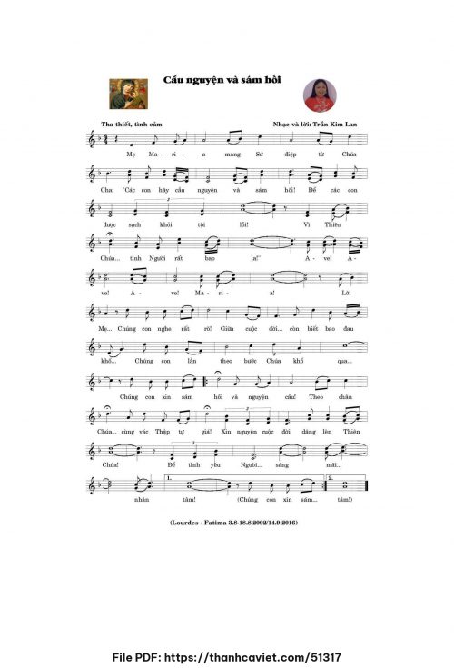 Cầu nguyện và sám hối - Trần Kim Lan - trang 1