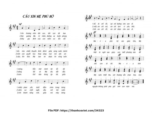 Cầu xin Mẹ phù hộ - Chưa biết - trang 1
