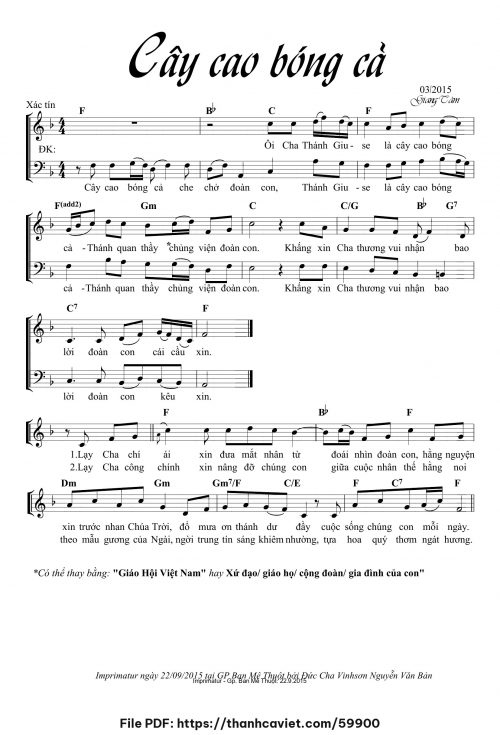 Cây cao bóng cả - Lm. Giang Tâm - trang 1