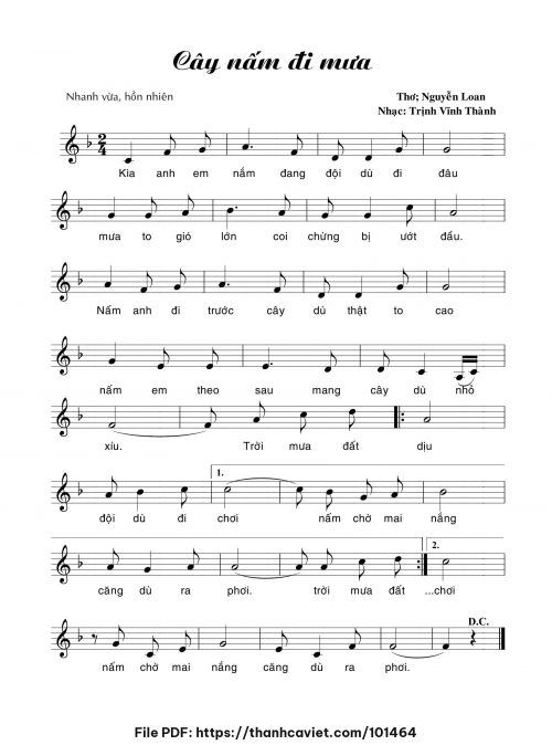 Cây nấm đi mưa - Trịnh Vĩnh Thành - trang 1